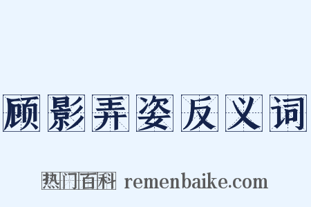 顾影弄姿反义词是什么意思的图片